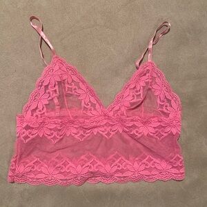 Victoria Secret Pink Lace Bralette-size M